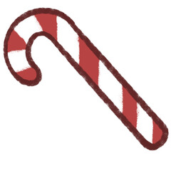 Candy Cane Doodle Cartoon