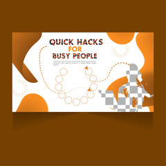 YouTube thumbnail vector design template