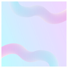 グラデーション立体チューブのフレーム背景 (淡いピンクと水色) 正方形