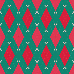 Festive merry christmas text with traditional holiday colors