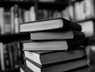 A shelf with many old and worn books