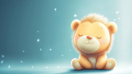 A charming toy bear character in a whimsical setting. This image is perfect for children's content, toys, or cozy home decor.