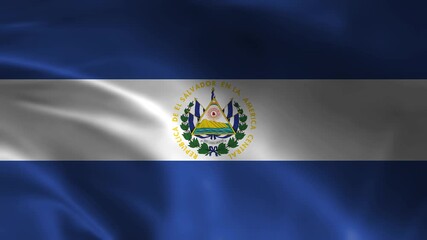 waving national flag of el salvador with realistic fabric texture symbolizing patriotism and independence