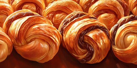 Pastry selection in bakery display