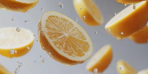A vibrant image of refreshing orange juice in motion, perfect for promoting healthy beverages or food-related concepts.
