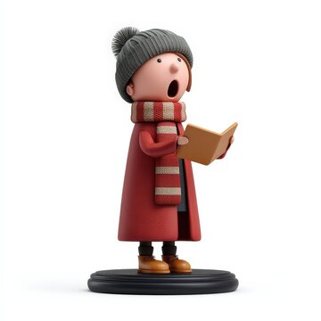 A cartoon character is holding a book and reading it