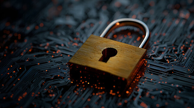 cyber security padlock symbolizes the protection and safeguarding of digital assets and information against unauthorized access, cyber threats, and malicious activities