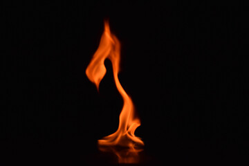 Abstract Fire flames isolated on black background