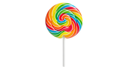Colorful lollipop isolated on white background.