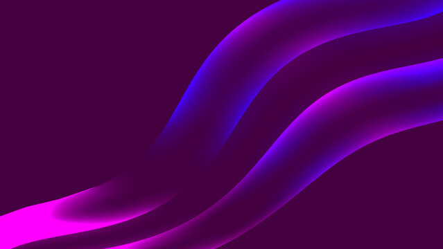 Futuristic gradient light waves on dark background