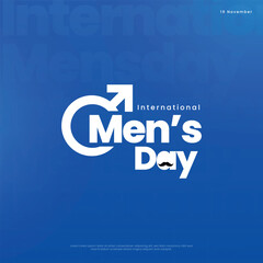 Fototapeta na wymiar International men's day. Vector illustration. International Men's day on November 19th. Suitable for Poster, Banners, campaign and greeting card copy.