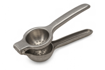 Metal manual lemon squeezer for fresh juice preparing