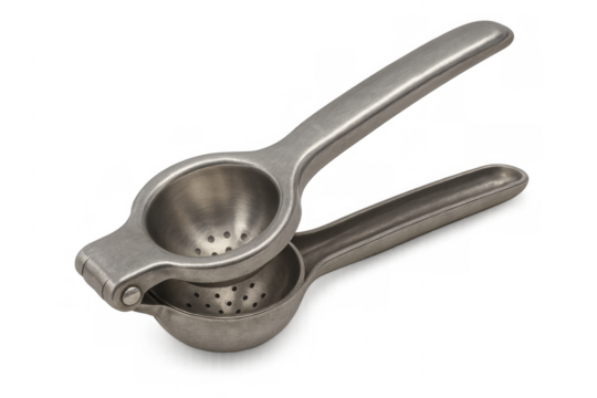 Metal manual lemon squeezer for fresh juice preparing