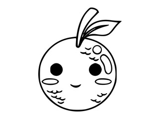 Apple coloring page – Simple Fruit Outline for Kids