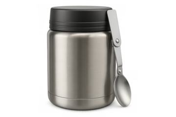 Stainless steel insulated food jar with spoon