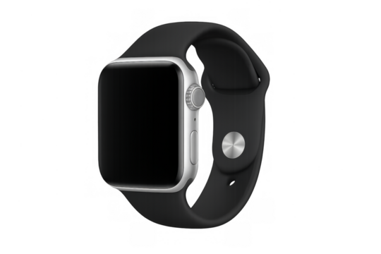 Smartwatch digital modern wearable technology device on transparent background