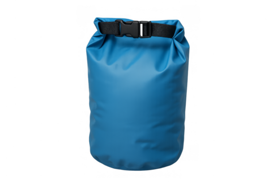 Blue waterproof dry bag for outdoor activities and travel