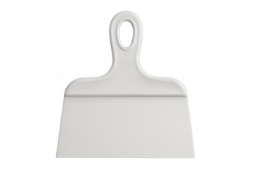 White plastic putty knife for construction work