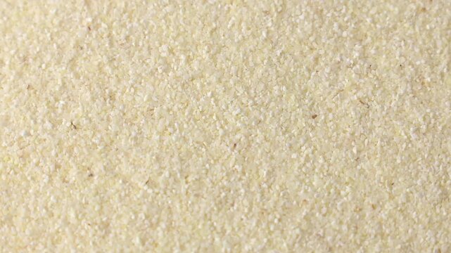 Semolina texture circle rotation close up