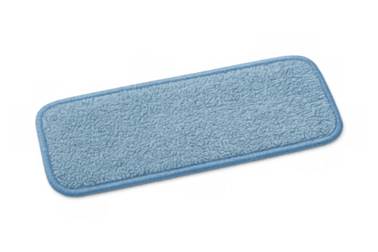 Blue microfiber mop pad for floor cleaning
