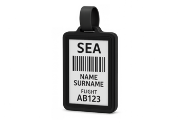Smart luggage tag with barcode for travel identifying