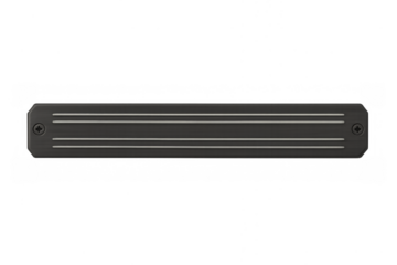 Dark brushed metal plate with screws and transparent background