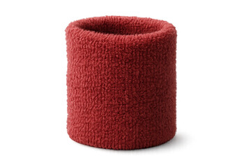 Red terry cloth wristband for fitness and sport