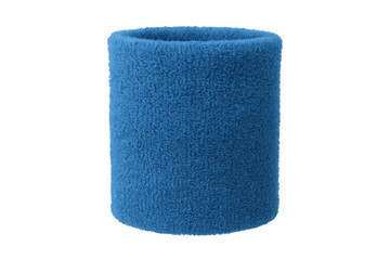 Blue terry cloth sweatband for sports workout fitness