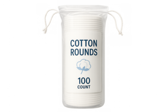 Cotton rounds pack for makeup removal skin care