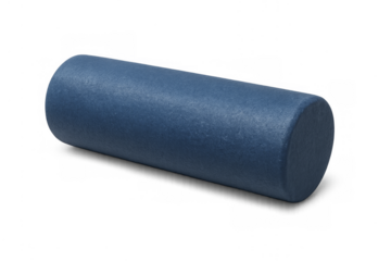 Blue foam roller for muscle recovery and exercise