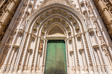 Fototapeta premium Puerta del Principe gate of Seville cathedral, Spain