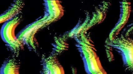 Abstract Glitch Art Background with Colorful Digital Noise and Distorted Wavy Lines Perfect for Modern Technology and Cyberpunk Themes.