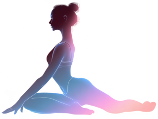 Yoga pose silhouette clipart wellness element studio graphic art tranquil environment minimalist view