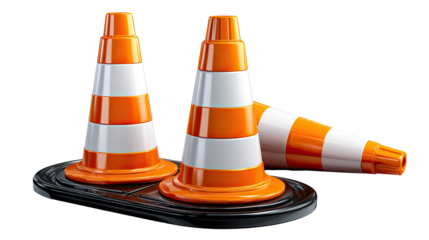 Traffic Cones: Striking a harmonious composition, the cones stand as sentinels of safety, guarding a space where precision and attention are paramount.