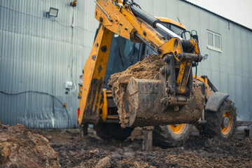 The Excavator Took Bucketful Full
