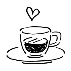 シンプルなコーヒーカップのイラスト