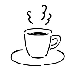 シンプルなコーヒーカップのイラスト素材