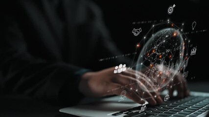 Global business network connecting digital economy and data exchange. Global business expands market, business shares data, global drives finance, and global business supports insight. Marrow - Powered by Adobe