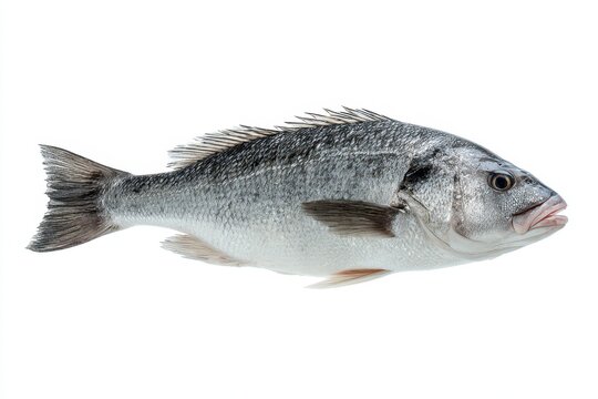 Premium Corvina: Fresh Atlantic Ocean Caught Fish Isolated for Culinary Delights
