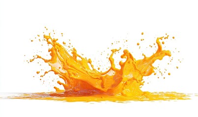 Spreading yellow paint splash