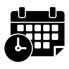 Schedule Date Planning Calendar Icon from Time Management Collection (Solid Style)