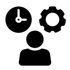 Time Awareness Day Planning Icon from Time Management Collection (Solid Style)