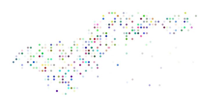 Particle Flow Animation Building American Samoa Silhouette