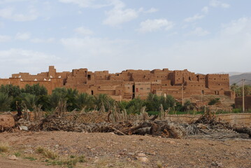 View to Ouarzazate old city aka kasbah and Crane nest, Morocco