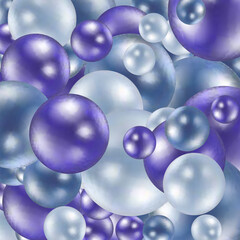 Blue mother-of-pearl pearls. Abstract background. Vector illustration. eps 10