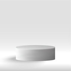 An elegant 3D pedestal for advertising products in a neutral palette. Eps 10
