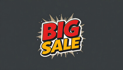 Explosive Big Sale promotional banner in comic book style.