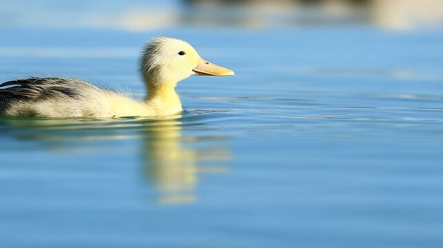 Celebrate National Rubber Ducky Day With a Cheerful Duckling Floating in Clear Water