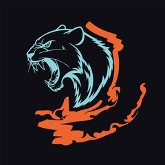 vector illustration of a lion head