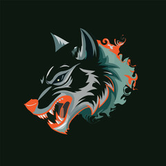 tribal wolf tribal tattoo